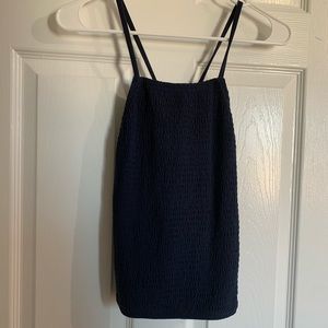 Navy stretchy tank
